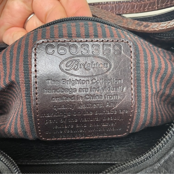 Brighton Black and Brown Hobo Mini Bag - Picture 9 of 10